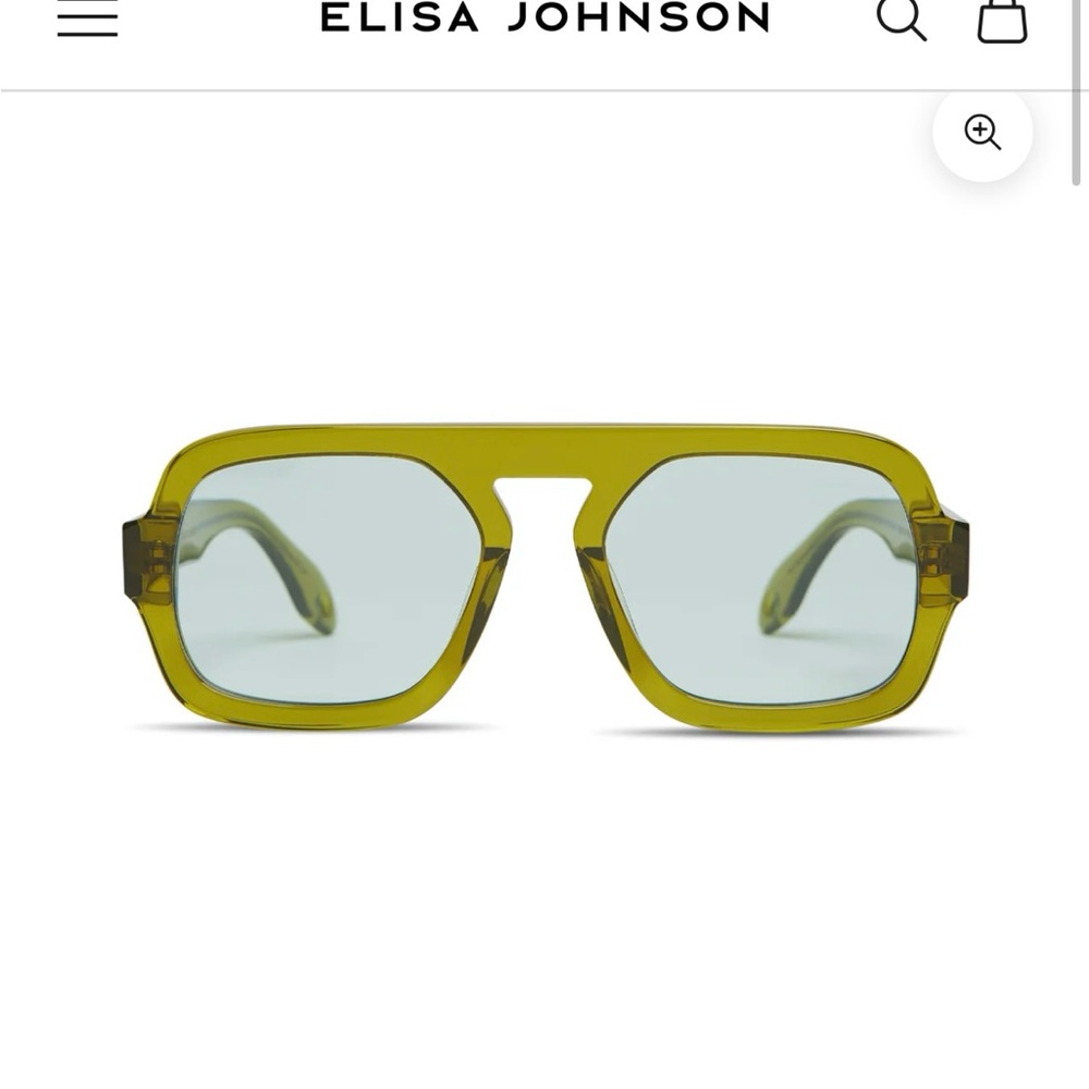 Elisa Johnson Jane Sunglasses in Olive Green